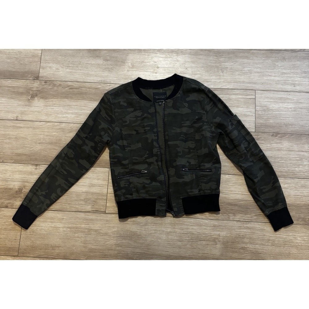 Sanctuary‎ Camo Lightweight Bomber Jacket Size Small